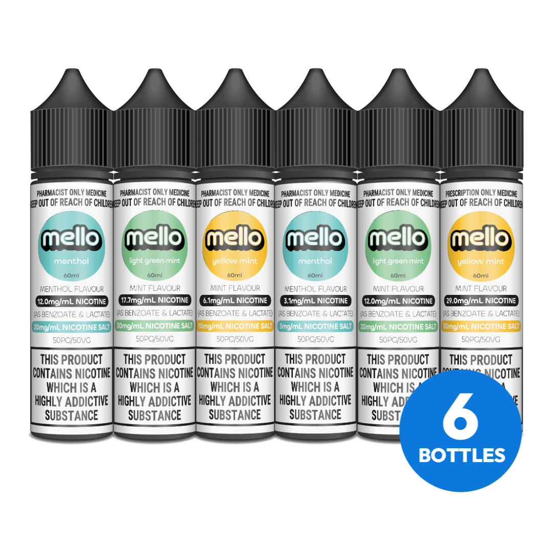 MELLO NICOTINE SALTS PACK (6 BOTTLES)