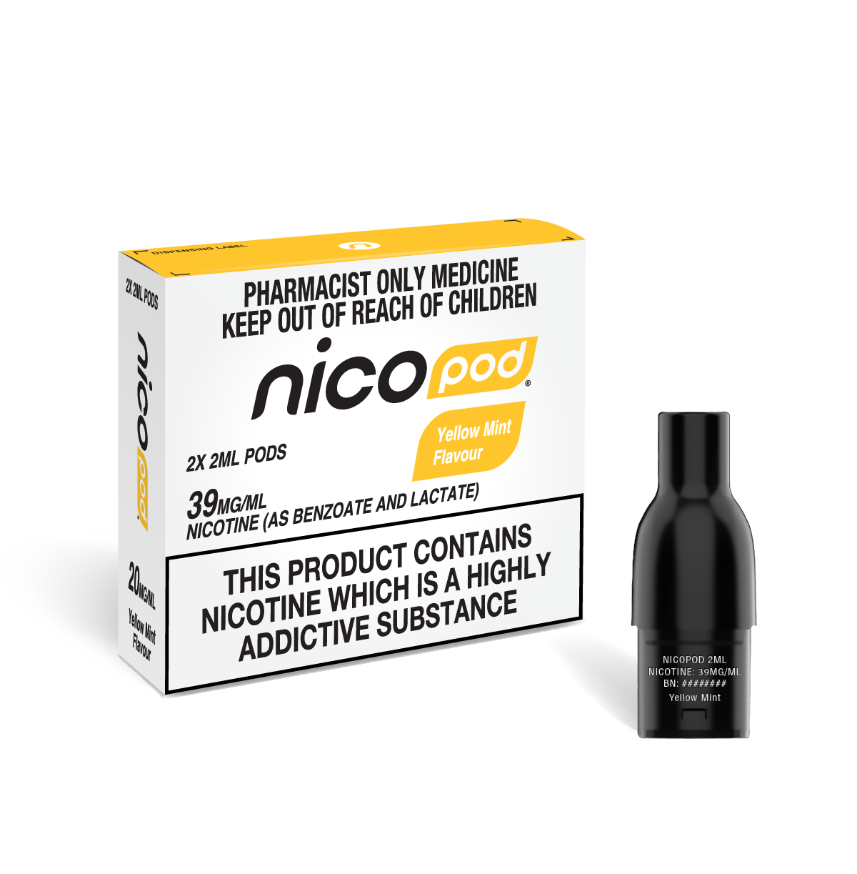 NICOPOD® YELLOW MINT POD (2 x 2ML)