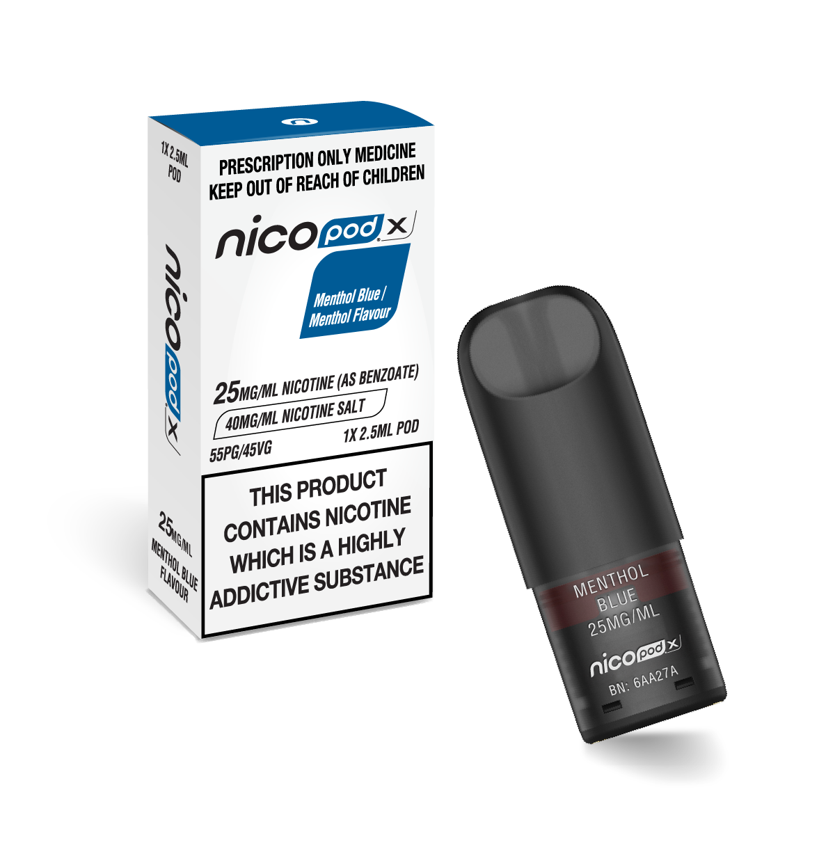 NICOPOD® X MENTHOL BLUE (1 x 2.5ML)