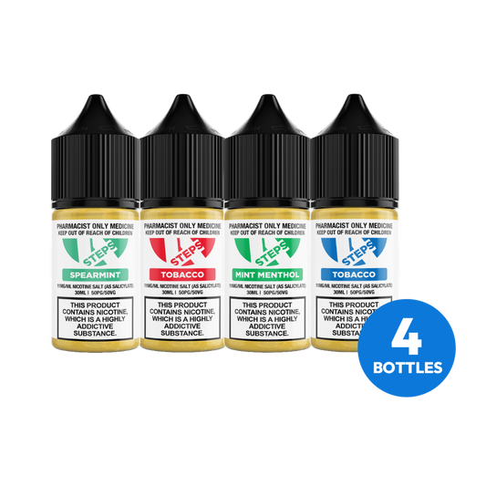 4STEPS NICOTINE SALTS PACK (4 BOTTLES)