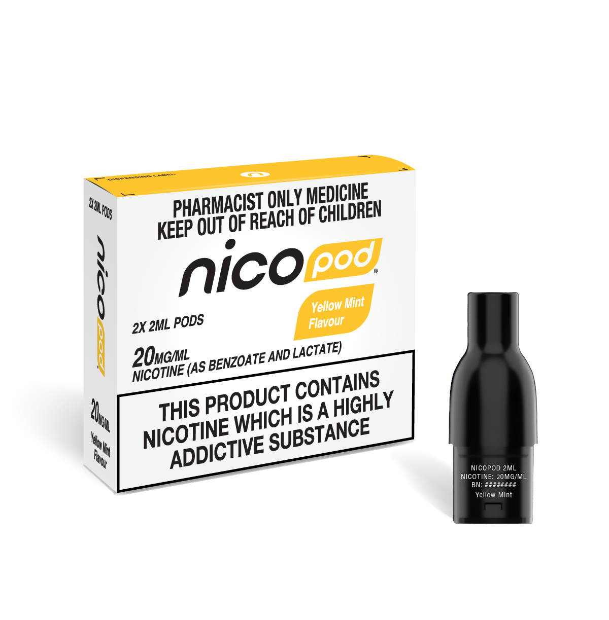 NICOPOD® YELLOW MINT POD (2 x 2ML)