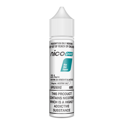 NICOPOD BLUE MINT NICOTINE SALTS (60ML BOTTLE)