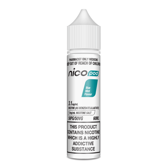 NICOPOD BLUE MINT NICOTINE SALTS (60ML BOTTLE)