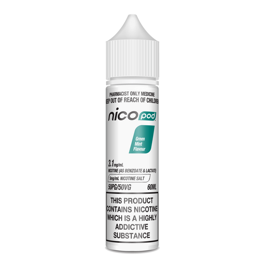NICOPOD GREEN MINT NICOTINE SALTS (60ML BOTTLE)