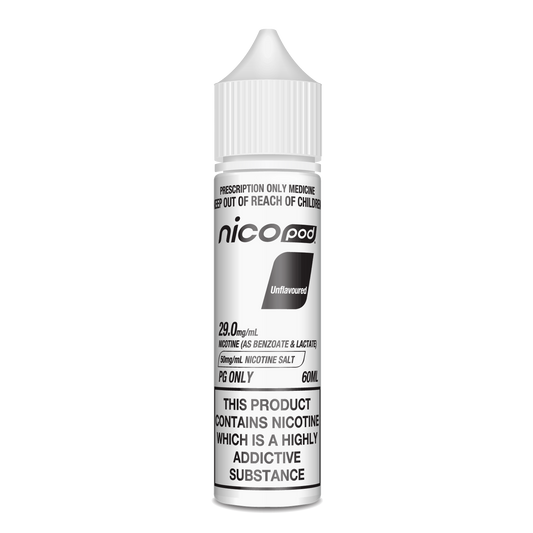 NICOPOD UNFLAVOURED 50MG/ML NICOTINE SALT (60ML BOTTLE) (100PG)