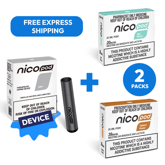 NICOPOD® DEVICE & 2 PACK PRE-FILLED PODS STARTER PACK
